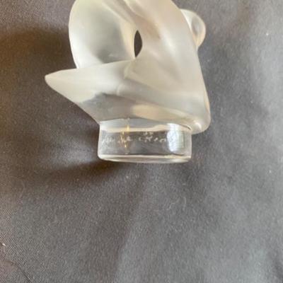 Lot # 121 Lalique Swan Dish and Frosted Swan Figure 