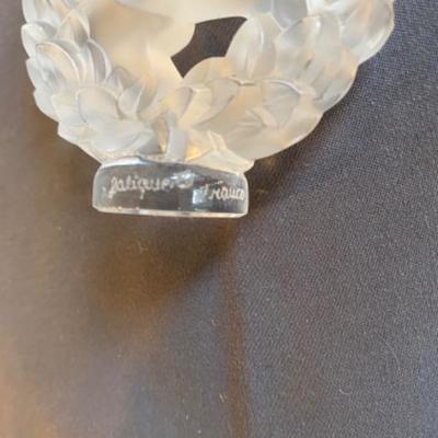 Lot # 123 Lalique Sparrow statue with knife rest 