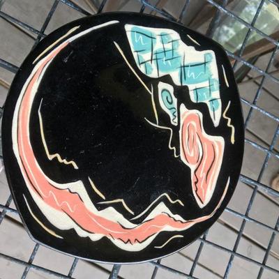 Hand Painted Designer 8 1/2â€ Plate 