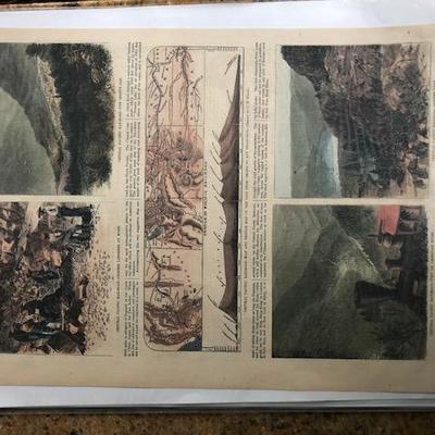 Lot 1  Set of 4 1800â€™s Harpers Weekly Pages