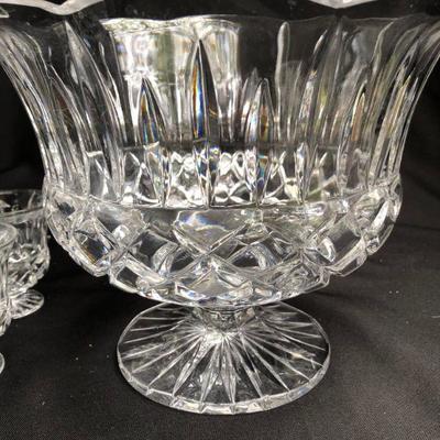 Crystal Punch Bowl w/7cups