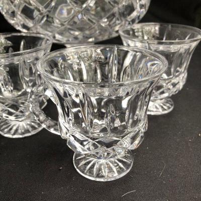 Crystal Punch Bowl w/7cups
