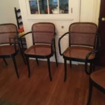 Four Dining Room Cane Chairs