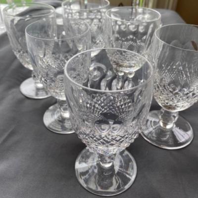 Lot # 130 Set of 6 Waterford Colleen Short Claret Wine glasses 