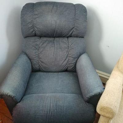 Comfortable Blue Recliner