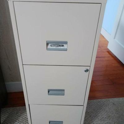 Steelworks Large three drawer file cabinet 