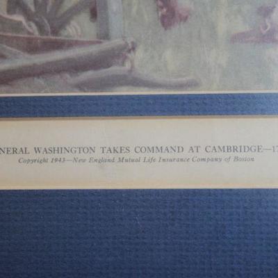 Framed General Washington Takes Command at Cambridge