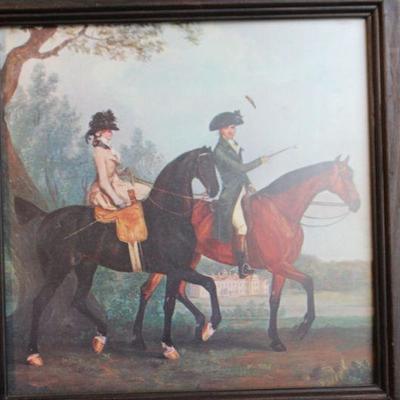 Couple on Horseback Framed Art