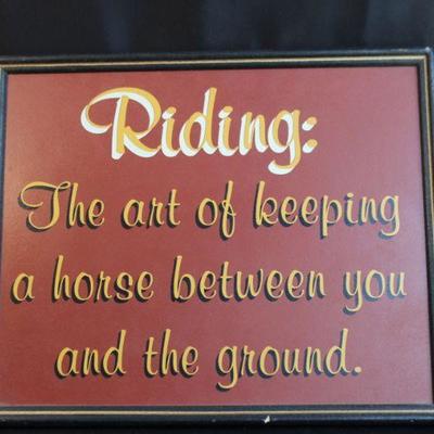 Riding Quote Wall Hanging