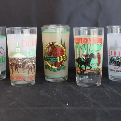 Set of 6 Kentucky Derby Glasses