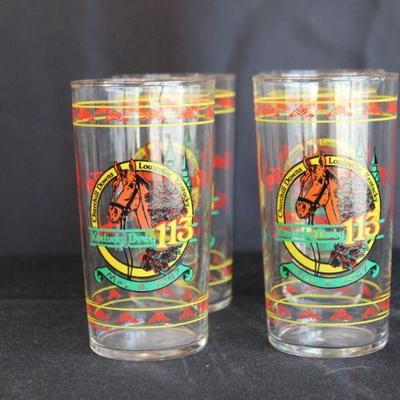 Set of 4 Kentucky Derby Collectors Glasses