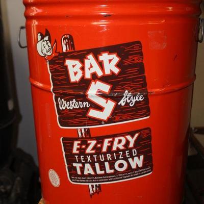 Large Bar S EZ Fry Tallow Tin