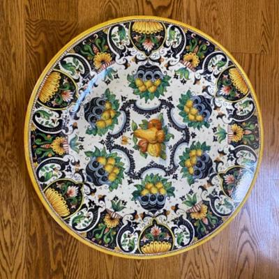 Lot #139 Large 34” Round Italian Charger 