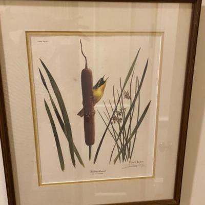 Lot # 144 Pair of Ray Harm Signed Bird Prints 