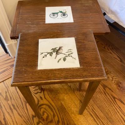 Lot #155 Vintage Tile and Wood Tables