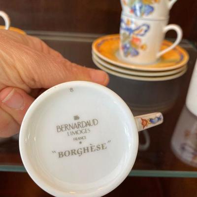 Bernardaud Limoges Borghese Coffee Set