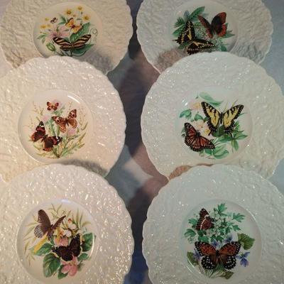 Royal Cauldon-Bristol  6 butterfly plates
