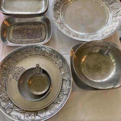 Lot # 164 Wilton Armetale , Nambe, Dansk serving plates