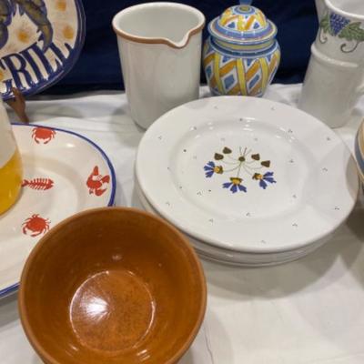Lot # 176 Set of Blue Crab Entertainment Dishes 