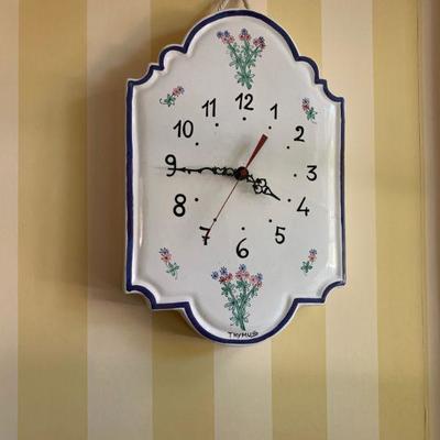 Pottery Kitchen Clock