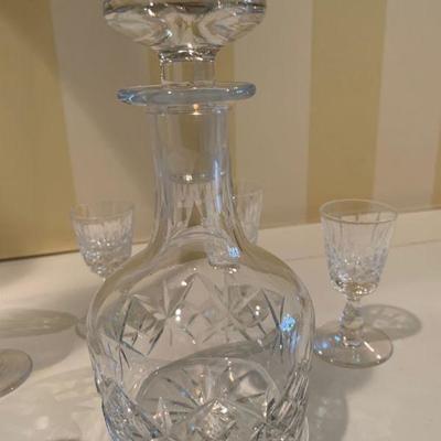 Waterford Decanter and Six Glasses