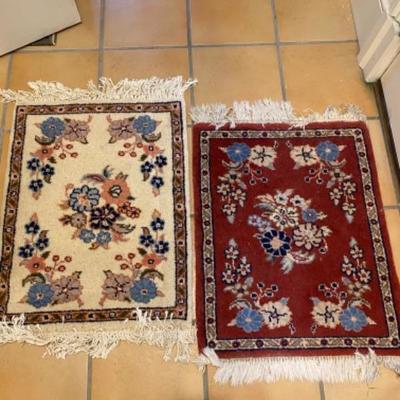 Lot # 186 Two Small Oriental Wool Rugs 
