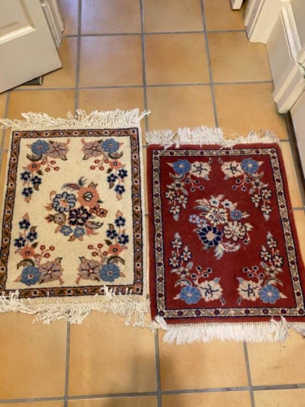 Lot 186 Two Small Oriental Wool Rugs