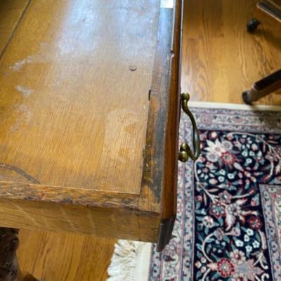 Lot # 189 Chippendale Style Desk with chair and lamp