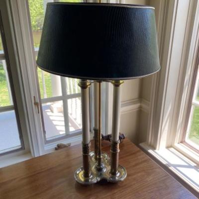 Lot # 189 Chippendale Style Desk with chair and lamp