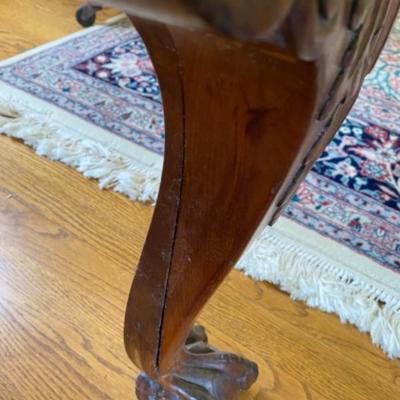 Lot # 189 Chippendale Style Desk with chair and lamp