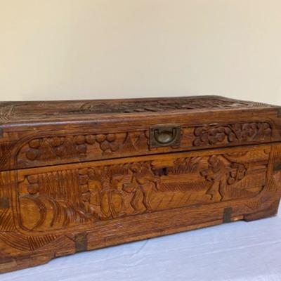 Lot #194 Antique Camphor Chest with Panels 