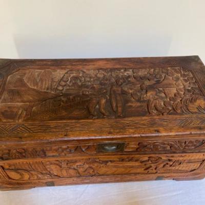 Lot #194 Antique Camphor Chest with Panels 