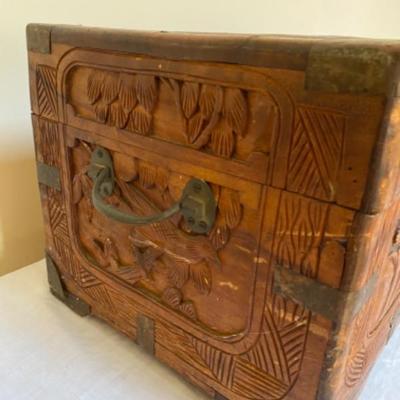 Lot #194 Antique Camphor Chest with Panels 