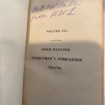 Lot #197 Antique Books Paleyâ€™s Works 1822 Four Volumes 