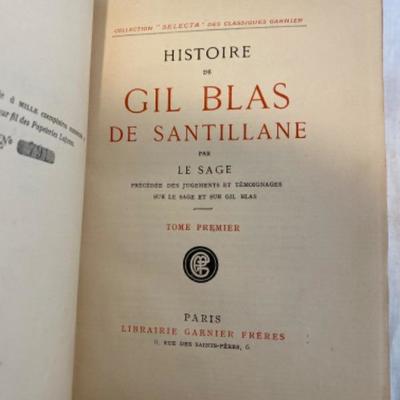 Lot # 198 Antique Histoire De Gil Blas LE SAGE Paris No.791 