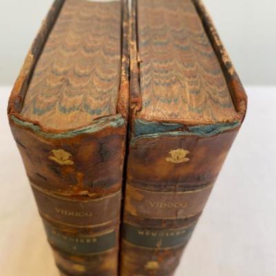 Lot # 199 Antique VIDOCQ  Memoires Two volumes 1911  