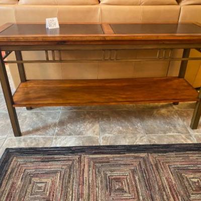Lot #109 Wooden and Metal Console Table 