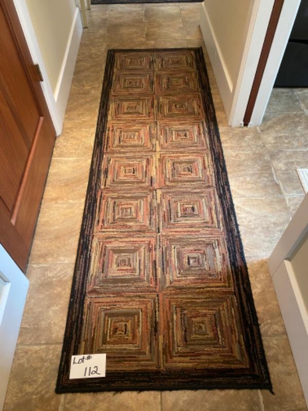 Lot 112 Shaw Living Multicolor block Runner Rug