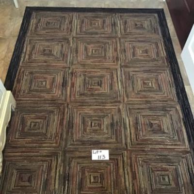 Lot #113 Shaw Living Multi-colored Blocks Rug 5â€™5â€ x 7â€™8â€ 