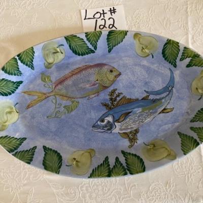Lot # 122 Large Handpainted Fish Platter 