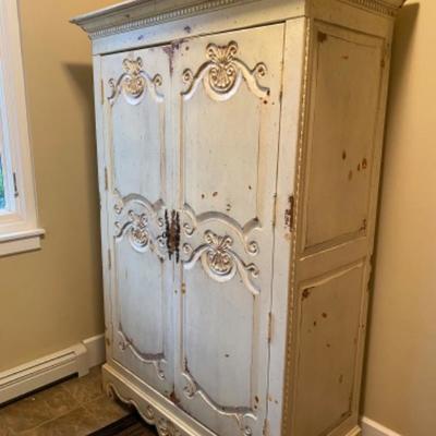 Lot # 159 Painted Pine Cabinet with Shelves 