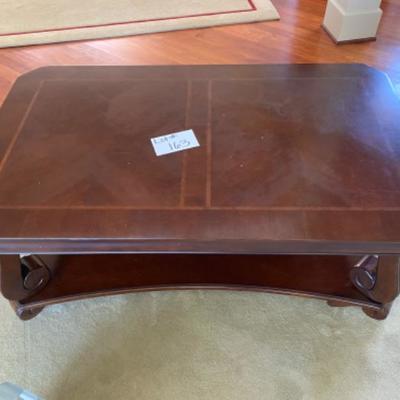 Lot # 162 Large Mahogany Style Coffee Table 