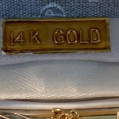 14 K gold tie clip
