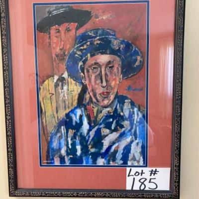 Lot # 185 Cabnian â€˜97 Signed Portrait Painting Acrylic on Paper 