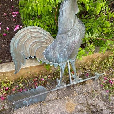 Lot # 207 Large Rooster Copper Weathervane 