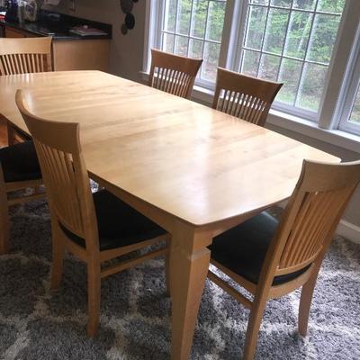 Canadel Solid Wood Table w/ 6 Chairs 