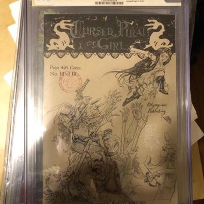 Curse Pirate Girl #3 Cgc 9.8 Sign & Sketch by Jeremy Bastian