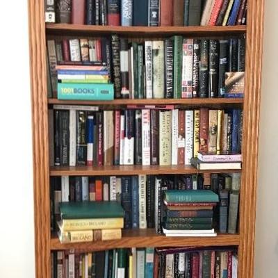 Lot # 504 Derbyshire’s Oak Bookcase with Books 