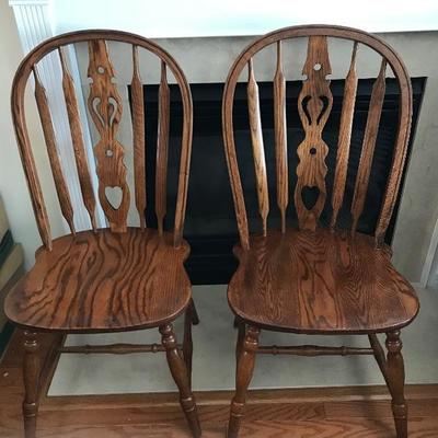 Lot #507 Pair of Oak Chairs
