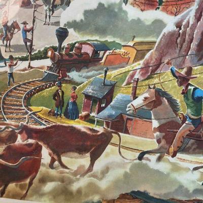 "Frontier Days" Western Watercolor Print by Aldren A. Watson 1954